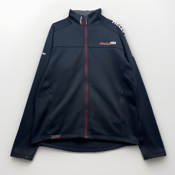 Helly Hansen Hydropower Ocean Power Full Zip Soft Shell Jacket Mens L Navy Blue* - Picture 1 of 16